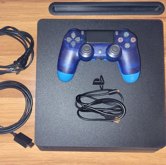 Sony Other - 🎮PS4 1TB Slim with blue wireless controller and all cords. Good condition.